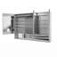 48 po X P 32 po H Grande armoire à pharmacie rectangulaire encastrée ou à fixation en aluminium DEL argentée avec miroir