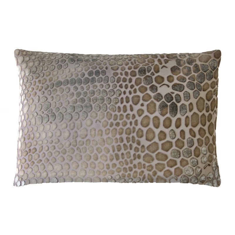 Lumbar Velvet Pillow Cover & Insert, 14"H x 20"W, Coyote