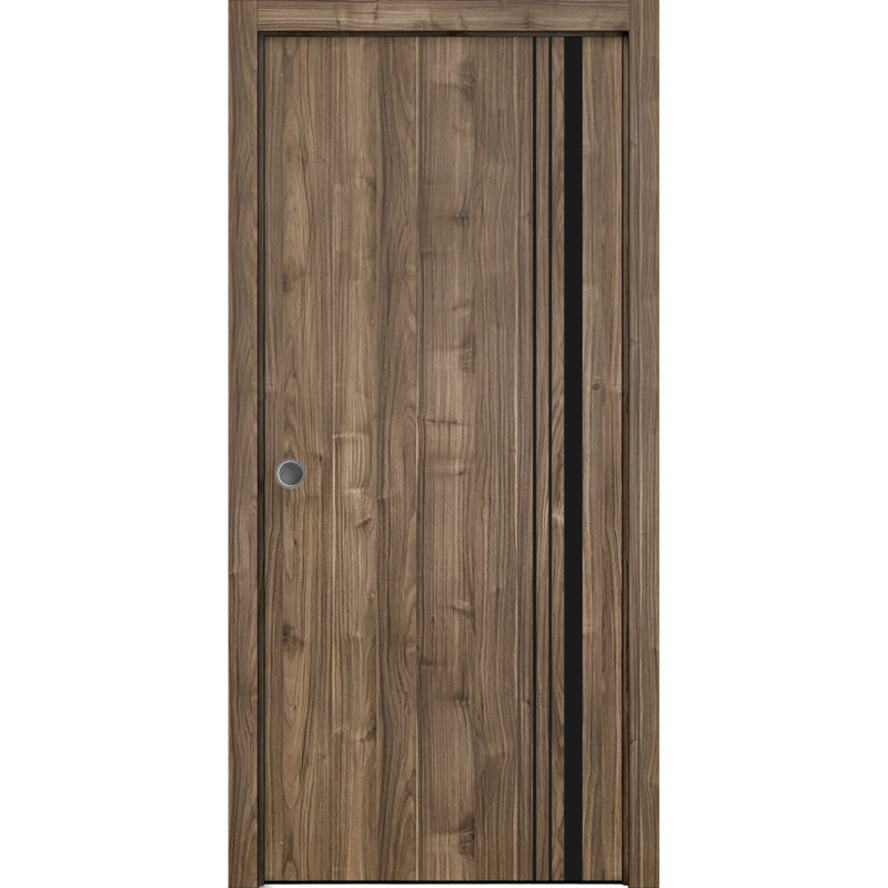 Portes françaises en bois massif massif, Noyer, 24 po x 96 po