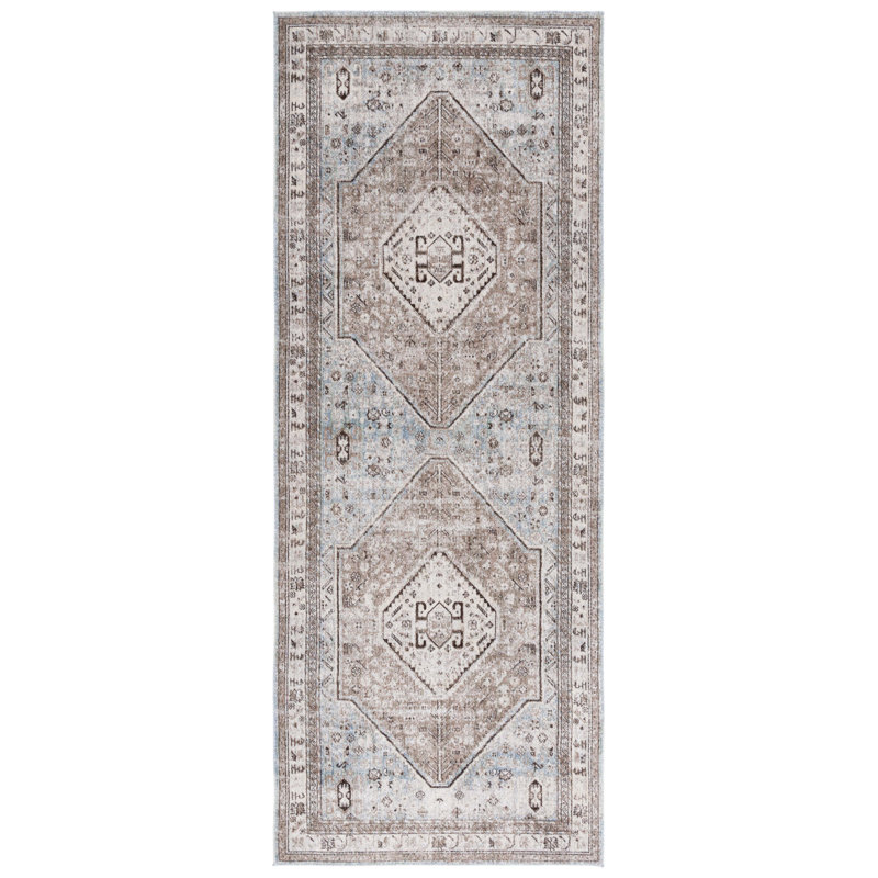 Luxanna Antique Patina Performance Oriental Rug, Rectangle 4' x 10'