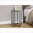 Space-Saving Cream Stone Laminate Coffee Table with Black Metal Legs, Easy-Clean for Living Room/Bedroom-1938694556
