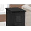 Table d'appoint, table de bout, table d'appoint, étroite, table de chevet, chambre à coucher, lampe, rangement, placage noir, transitionnel-1128386548
