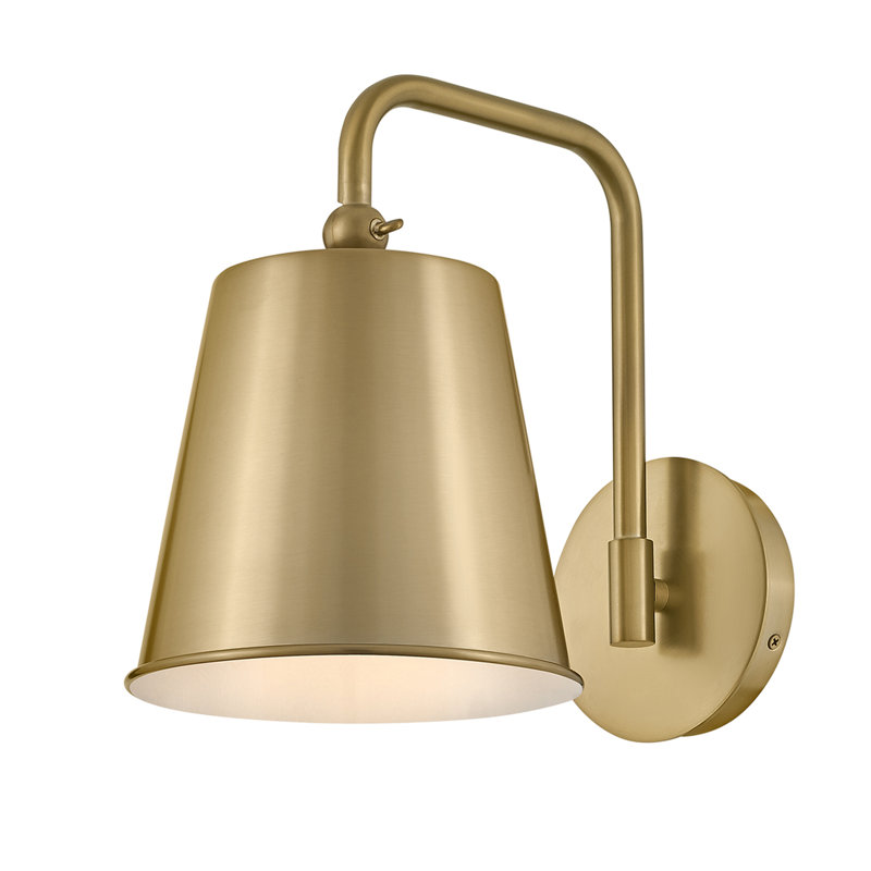 Blake Steel Armed Sconce, Lacquered Brass, Brass