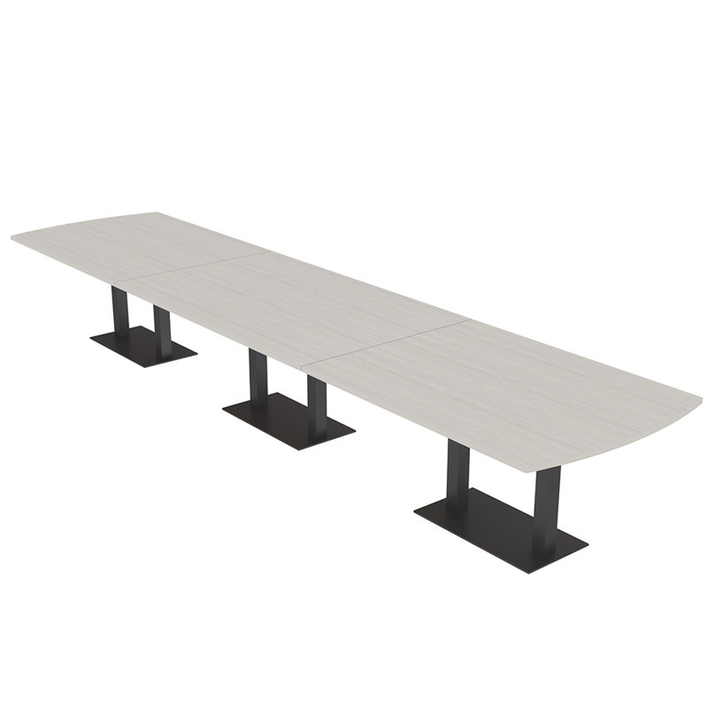 Table de conférence Pavert Arc, Noir mat, Sel Lakeland, H 30 po x l 216 po x P 48 po
