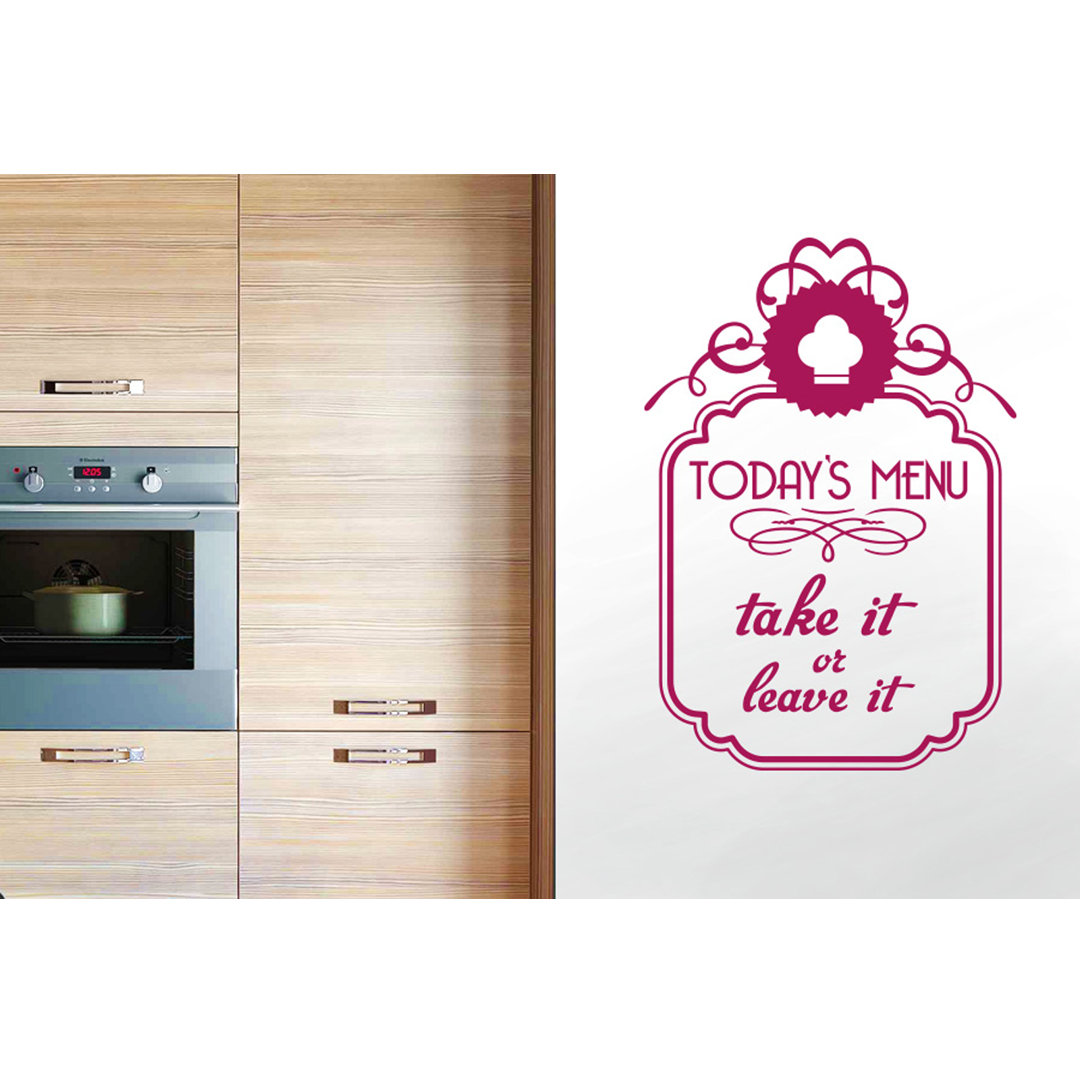 Todays Menu Take It Your Leave It Wall Sticker