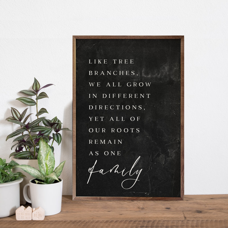 Family Branches - noir, H 8 po x l 5 po