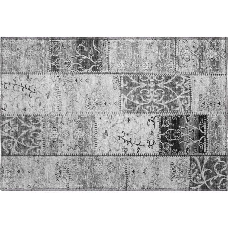 Premium Machine Washable Cerrito AMF566 Gray Rug