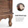 Commode d'appoint en bois massif avec station de charge Archaun