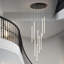 Luminaire suspendu DEL 9 lumières noir / argent / or Keiri