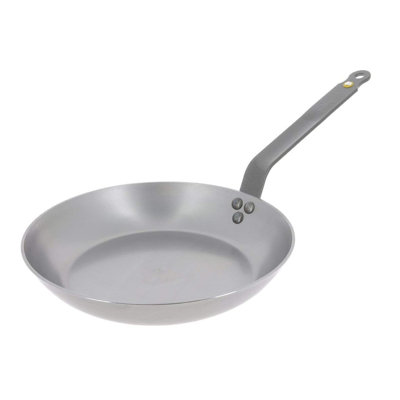 De Buyer 5610.26 Mineral B Round Carbon Steel Fry Pan, 10.2-Inch, Silver
