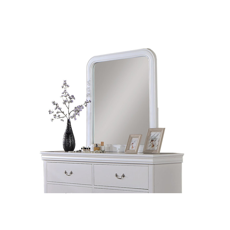 Miroir de commode Gira, Blanc