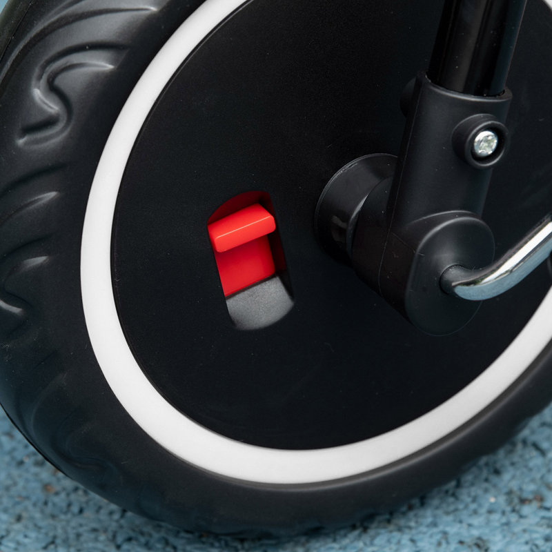 Tricycle pour tout-petits de 2 à 5 ans avec siège réglable, vélo pour tout-petits et paniers de rangement, Noir