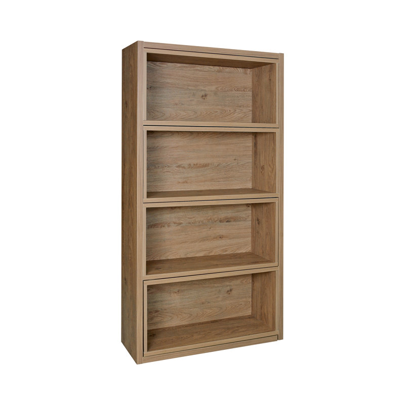 Latitude Run Effect Treble 3-in-1 Convertible Bookcase Adjustable Multi Function Storage, Oak
