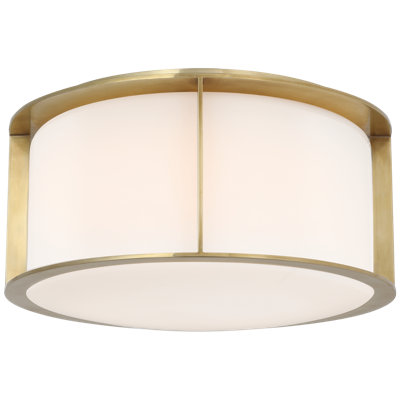 Barbara Barry Phinn 13" Flush Mount with White Glass