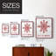 Let It Snow Snowflake, reproduction encadrée - bois massif-623166421-623166417