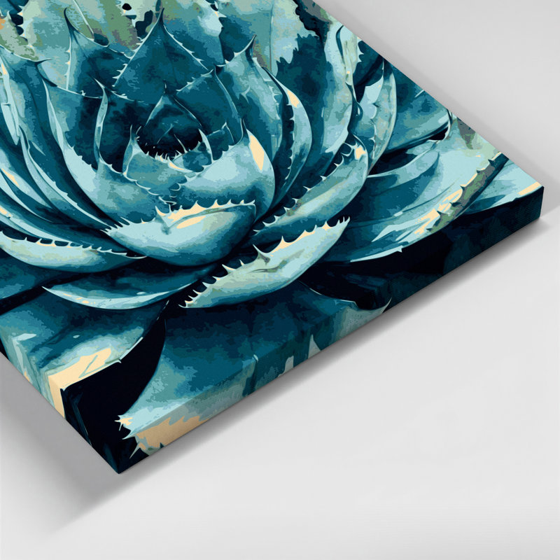 «Southwestern Plants Agave Plant 149», art mural sur toile verte, H 11 po x l 14 po