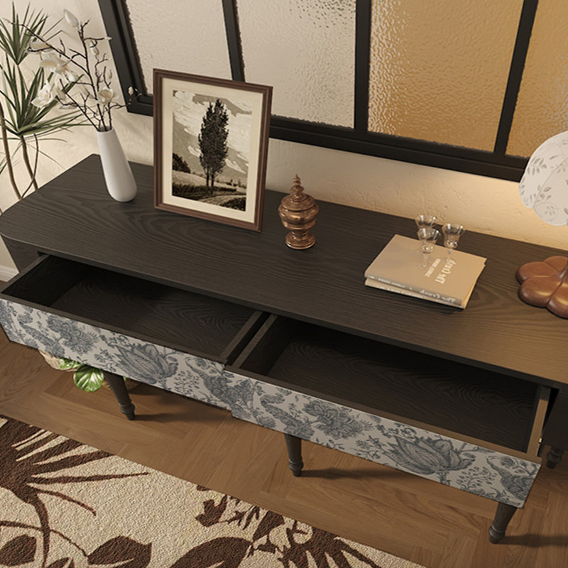 Console moderne avec tiroirs en bois, H 31,5 po x l 62,99 po x P 15,75 po