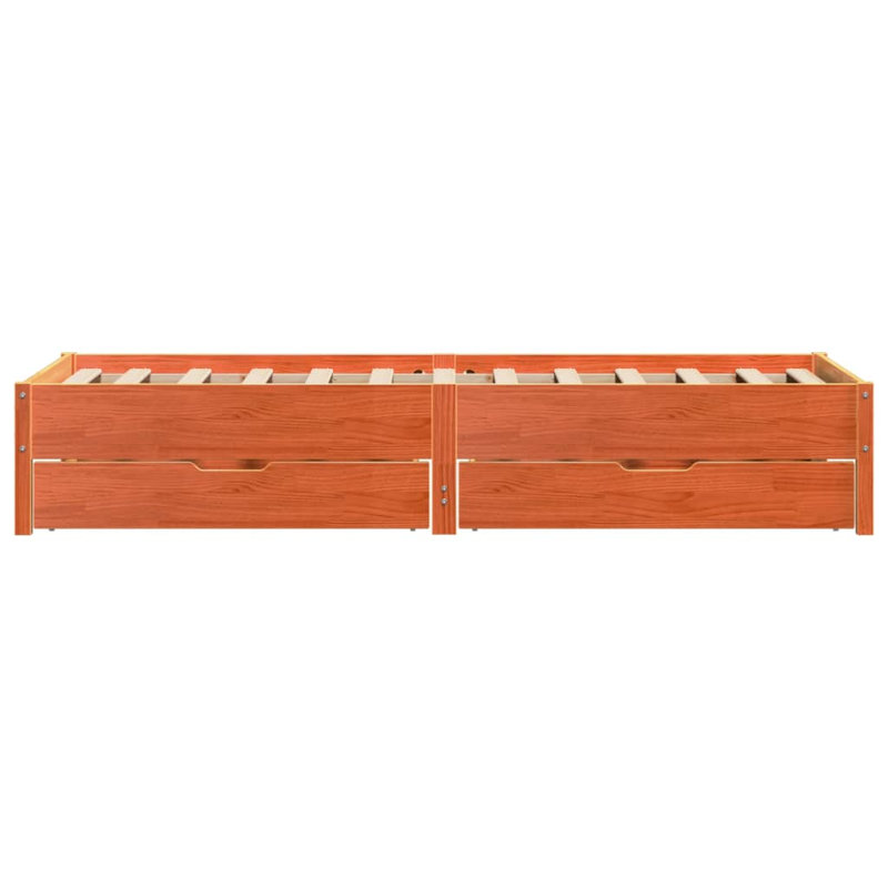 Chapelcrest Solid Wood Storage Bed, European Single (90 x 200cm), Wax Brown