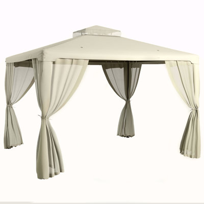 Pavillon de jardin d'extérieur de 9,6 pi x 11,6 po Outsunny