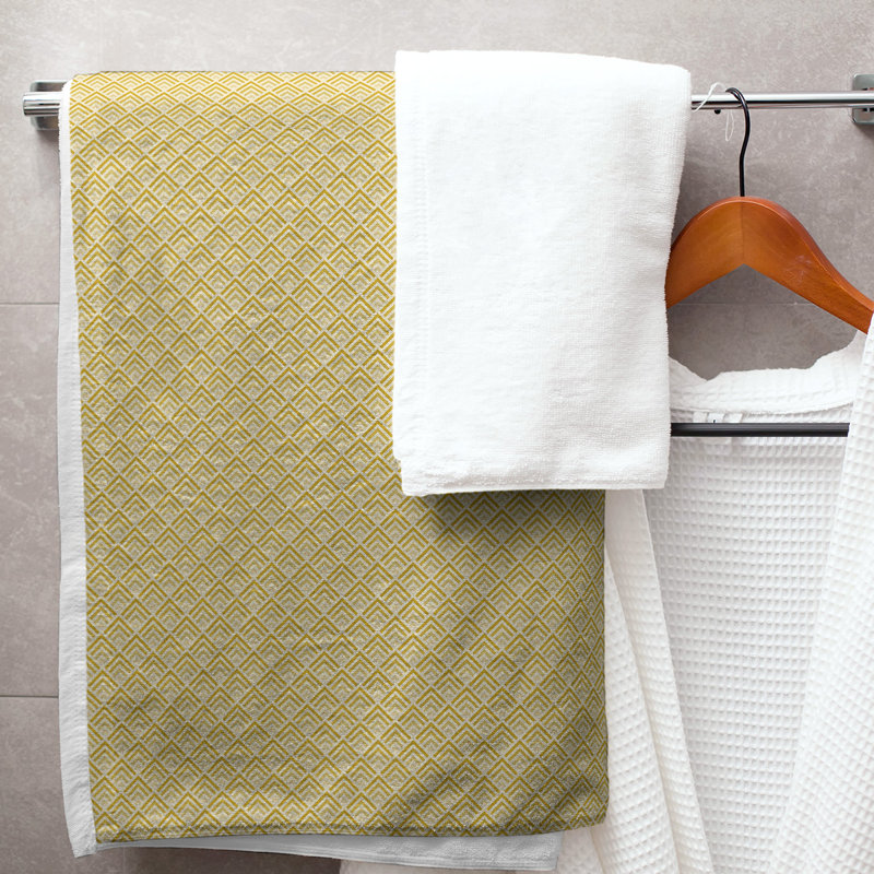 Katelyn Elizabeth Cotton Blend Bath Towel, Yellow