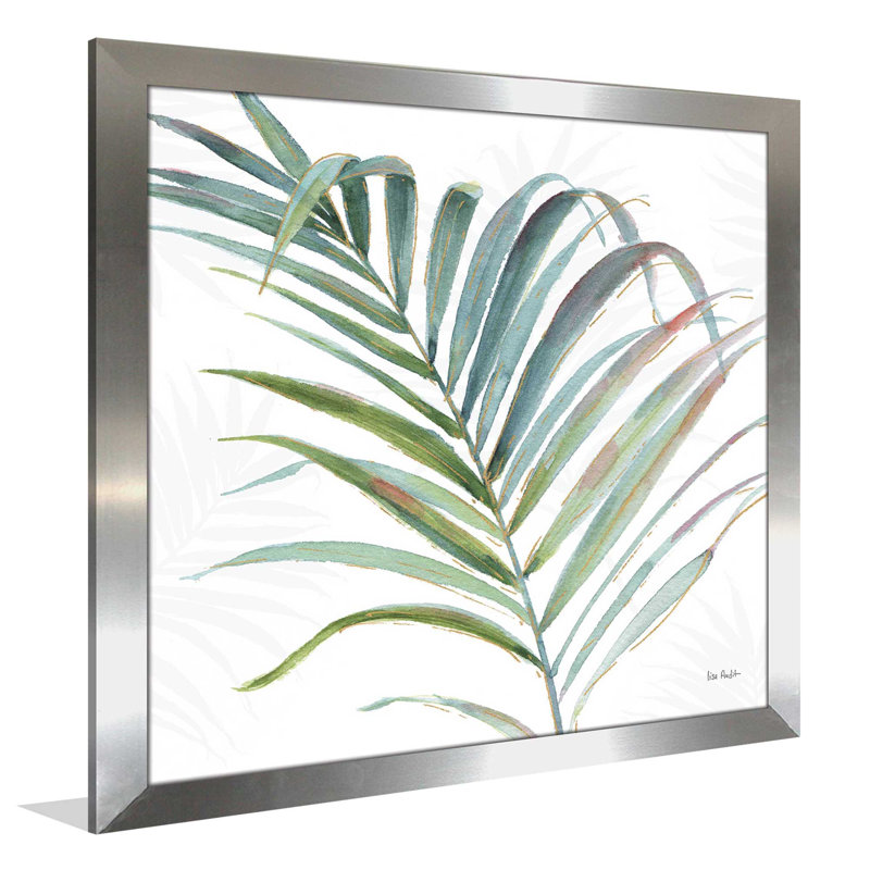 " Tropical Blush V ", 21.5" H x 21.5" W x 0.75" D, Silver Framed