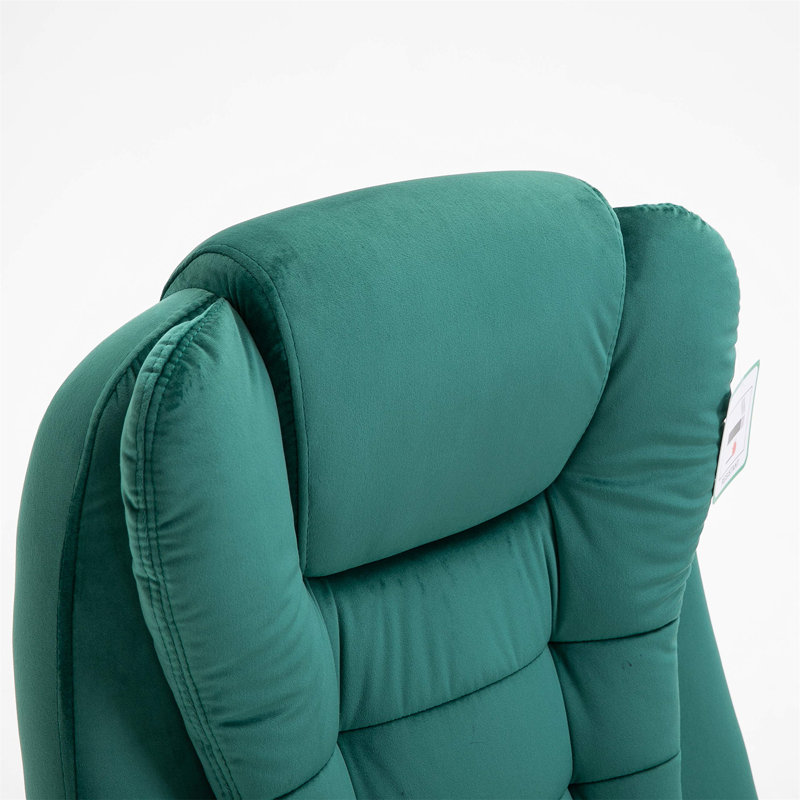 Marable Executive Chair with Headrest, Green Velvet