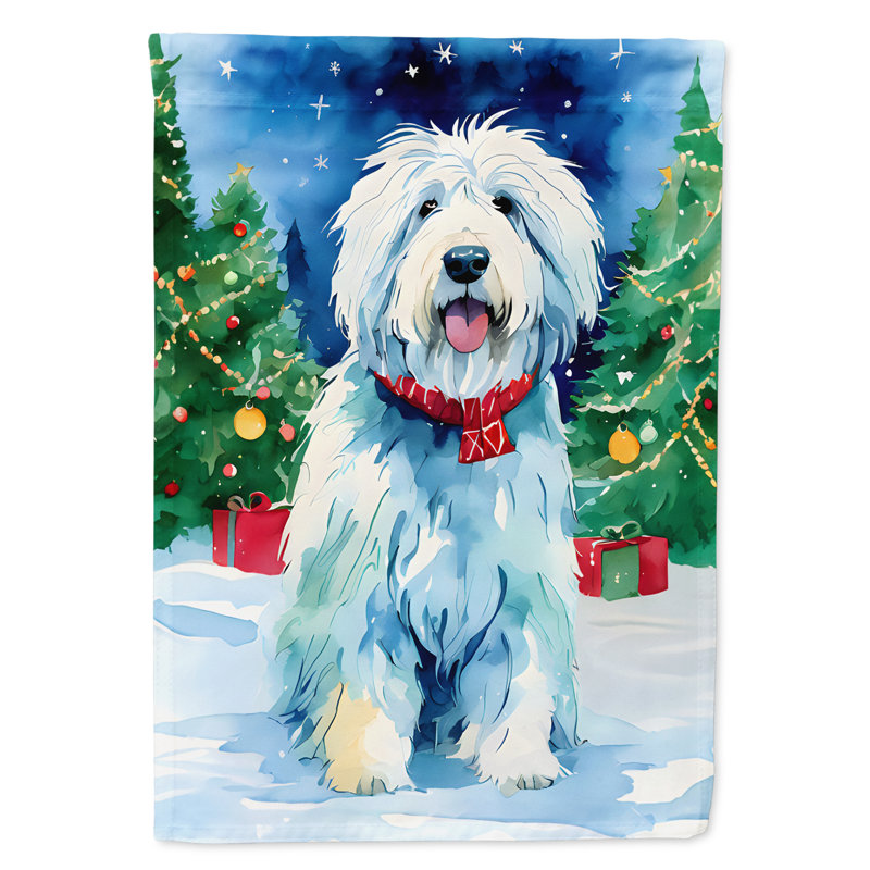 Polyester double face Noël, H 15,5 po x l 11,25 po
