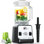Mélangeur Aeitto, mélangeur de cuisine électrique de 1500 watts, grande capacité de 68 onces, mélangeur de comptoir professionnel, glace pilée, boissons glacées, carbone 