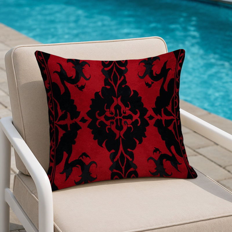 Ancient Bloom Indoor And Outdoor Throw Pillow, Square 20"