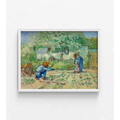 «First Steps After Millet» par Vincent Van Gogh, reproduction de paysage champêtre, reproduction de peinture à l'huile pour bébé, reproduction de Van Gogh, reproduction de Portrait de famille