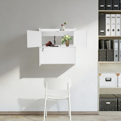 Wall-Mounted Folding Table Cabinet