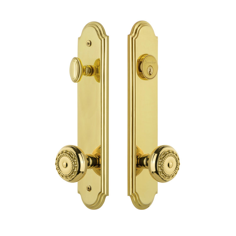 Complete Entry Knob Set with Deadbolt, Lifetime Brass, 2.375"
