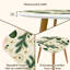 Ensemble de 2 tables basses gigognes triangulaires modernes, décorées de branches de pin et de motifs de Noël, style crème, style milieu du siècle. Table d'appoint empilable, petite table de chevet idéale pour le salon, la chambre ou un appartement. Décoration intérieure.-1375722045-1375722048