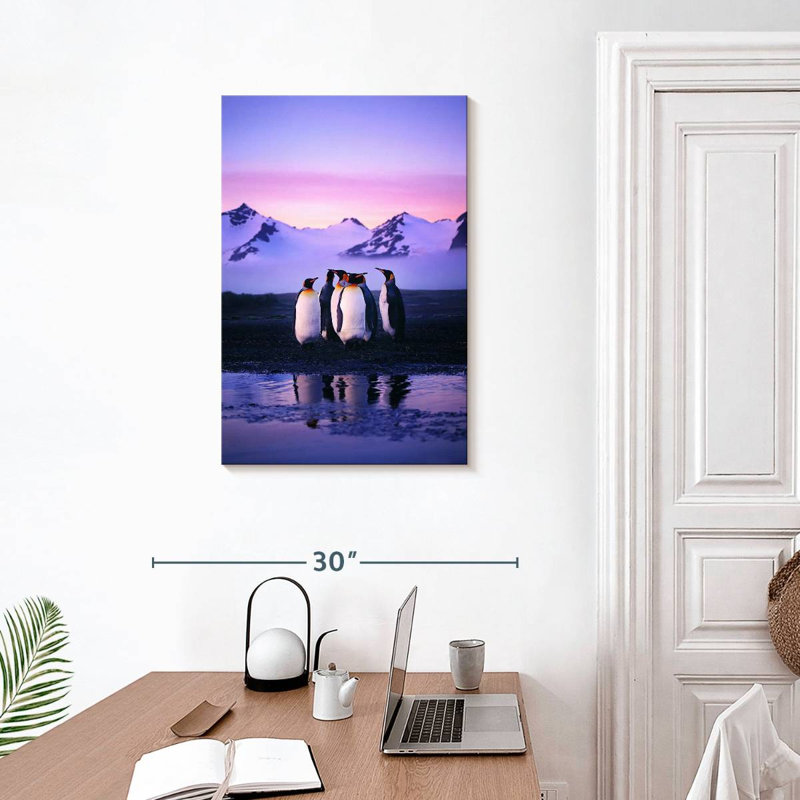Brampt Huddled Penguins, 30" H x 20" W