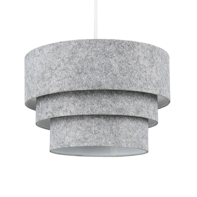 Aztec Drum Pendant Shade, Grey, 24" H x 30" W x 30" D