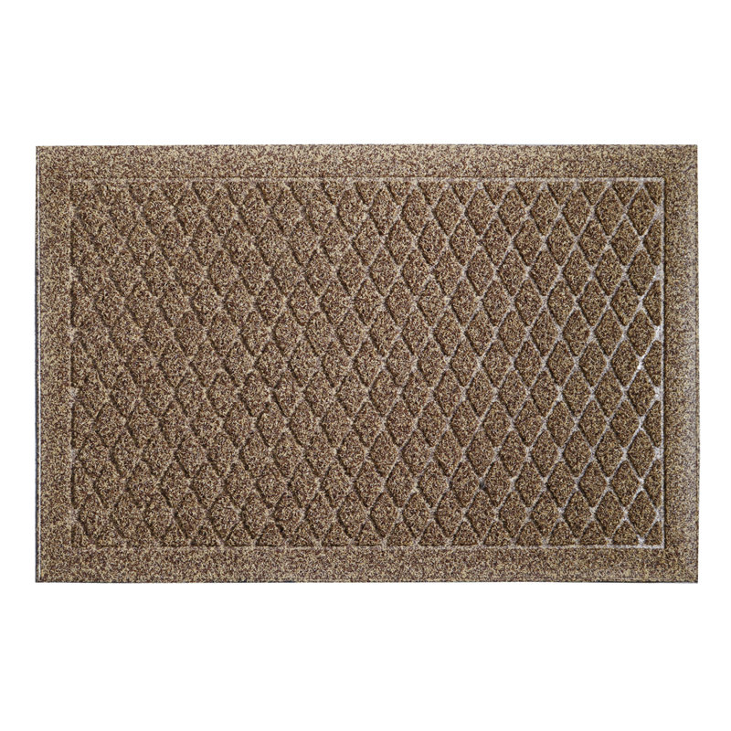 Geometric Outdoor Doormat, Brown