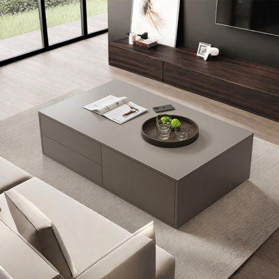 Modern simple rectangular storage coffee table