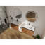 72 Inch Wall Mounted Bathroom Vanity with Resin Countertop Sink, and 1-Storage Shelves Combination, 4-Soft Closing Doors (KD-Packing)