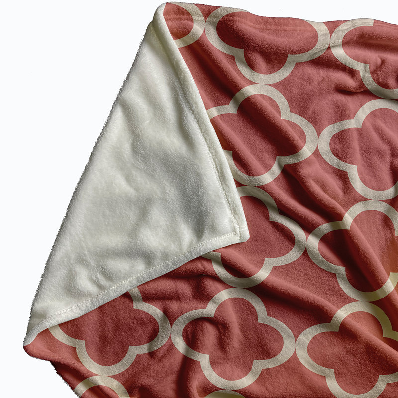 Amaia Plain Weave / Muslin Throw Blanket, Coral