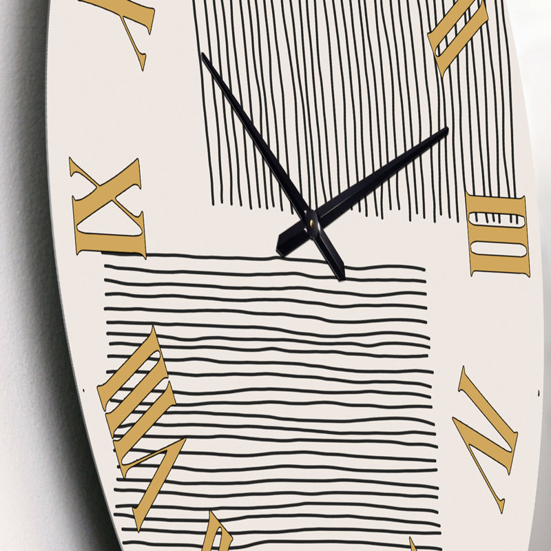 Minimal Compostions géométriques de formes élémentaires XX - horloge murale moderne, Petit