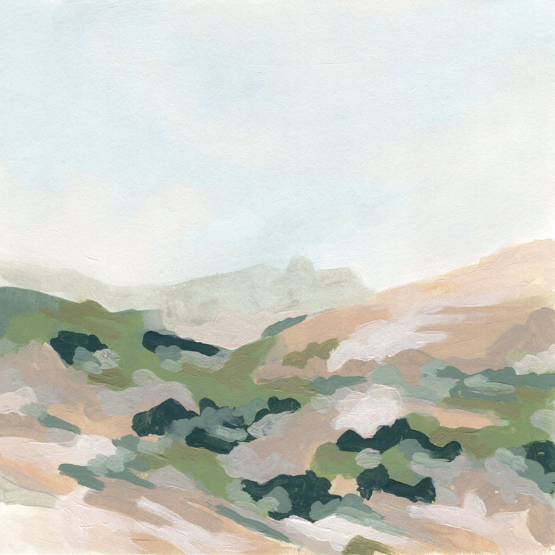 Valley Dusk II by June Erica Vess - Wrapped Canvas Painting, 30cm H x 30cm W