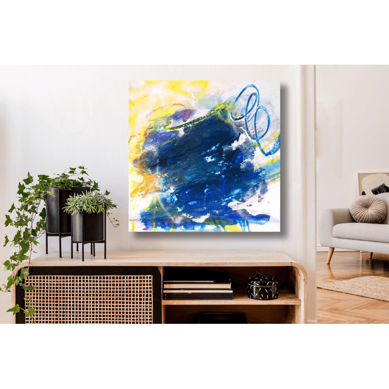 Sapphire - Artist Enhanced Canvas Print, 24" H x 24" W x 1" D, Unframed
