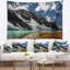 Paysage, ciel lumineux et tapisserie du lac Blue Mountain-28490814