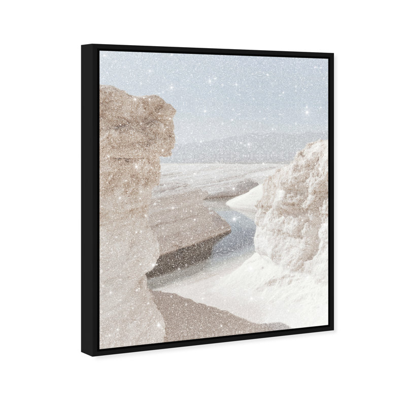Desert Sapphire Print by Oliver Gal, 37"H x 31"W, Black Floater Frame