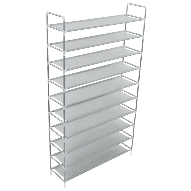 40 Pair Flip Down Shoe Storage, Silver