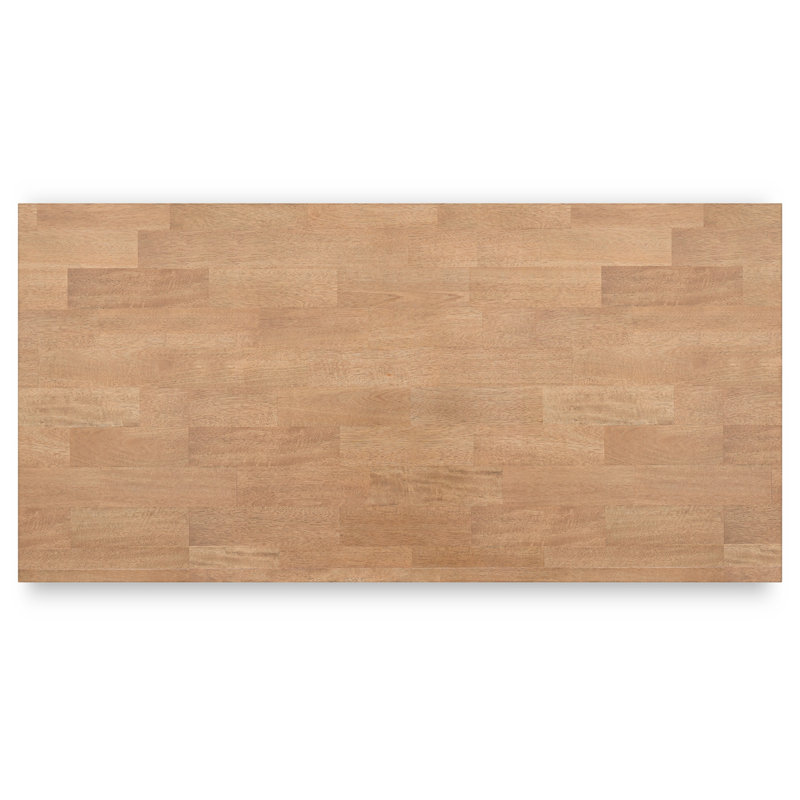 Beige and Blue Extendable Mango Wood Counter Height Dining Table