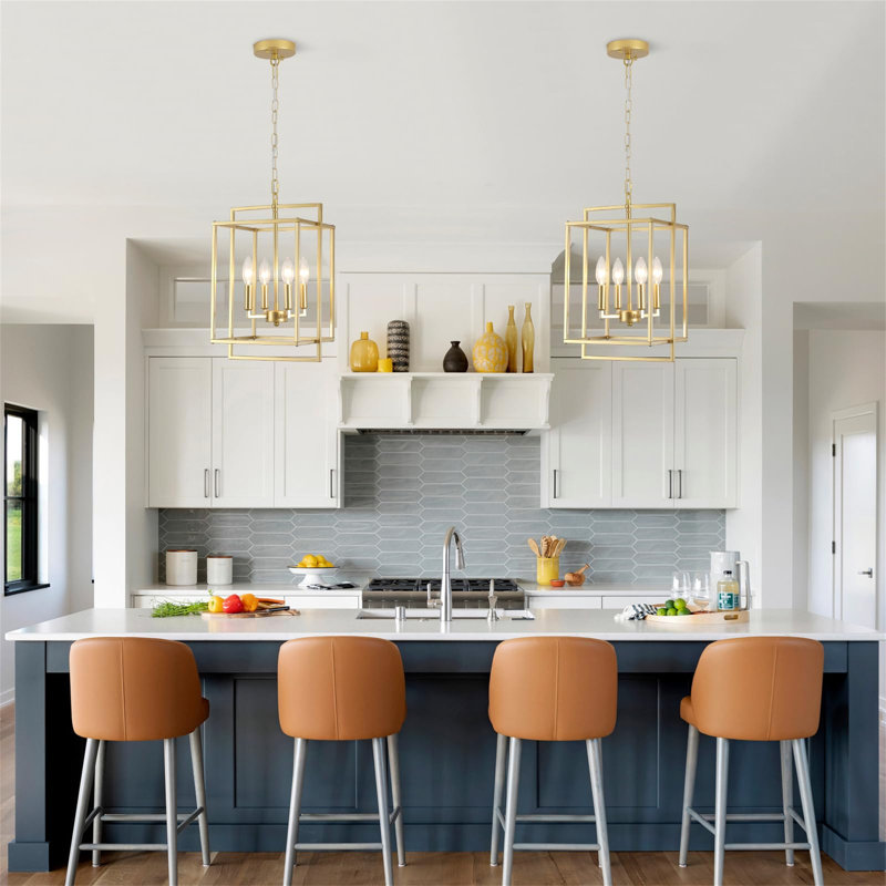 4 - Light Chandelier, Gold