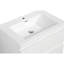 Meuble-lavabo de 76 cm (30 po), lavabo en résine et tiroirs à fermeture amortie. Blanc brillant 24v11-30gw. Meuble suspendu avec lavabo intégré, gain de place. Meuble moderne. Accessoire de luxe