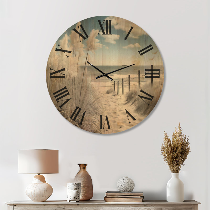 Grande horloge murale en bois, Large