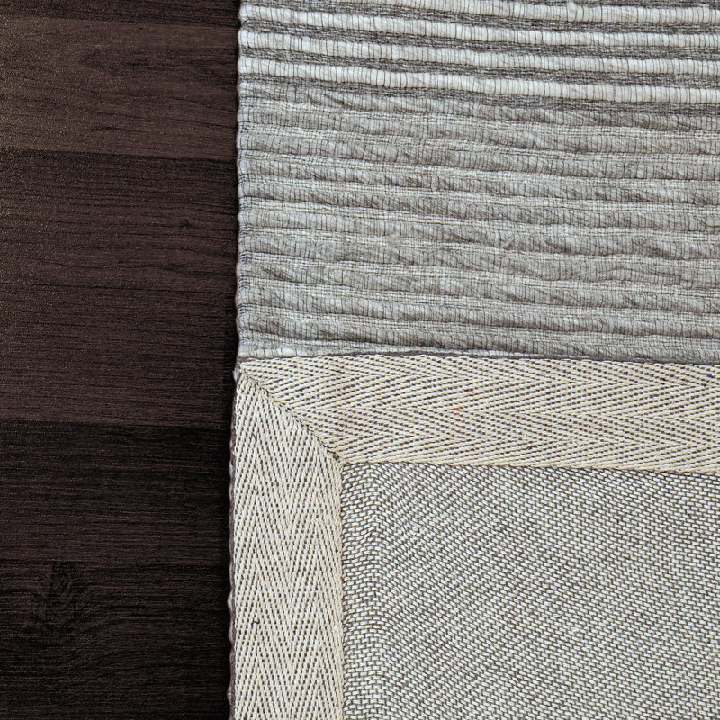 Tapis gris tissé à la main Sharice, Rectangle de 5 pi x 8 pi